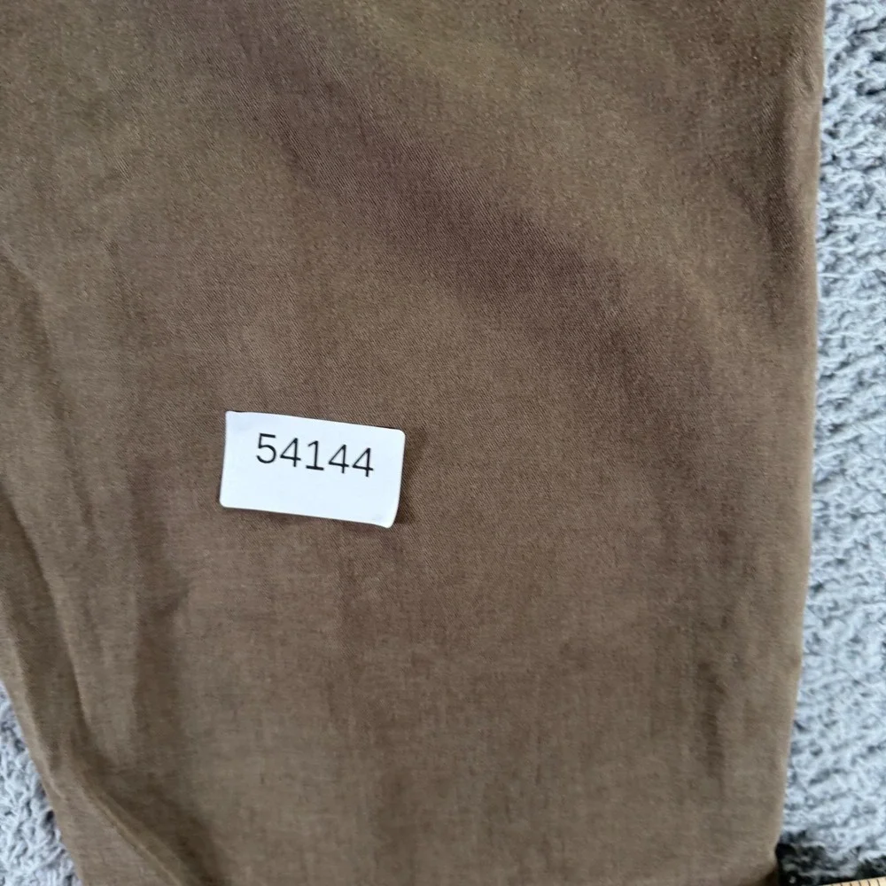 Façonnable Pant Mens 38x28 Brown Cotton Dress Straight Business Preppy Office